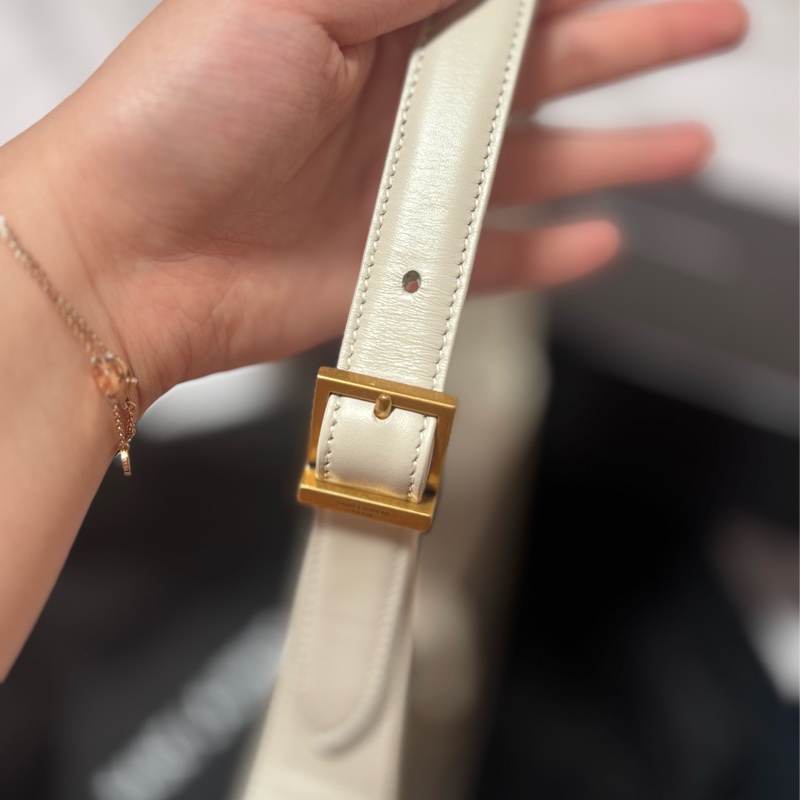 Saint Laurent Le 5 À 7 肩背包 – Blanc Vintage YSL Shoulder Bag-4