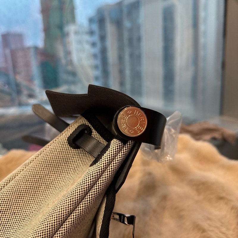 HERMES miniherbag 熊猫银扣 stamp k-4