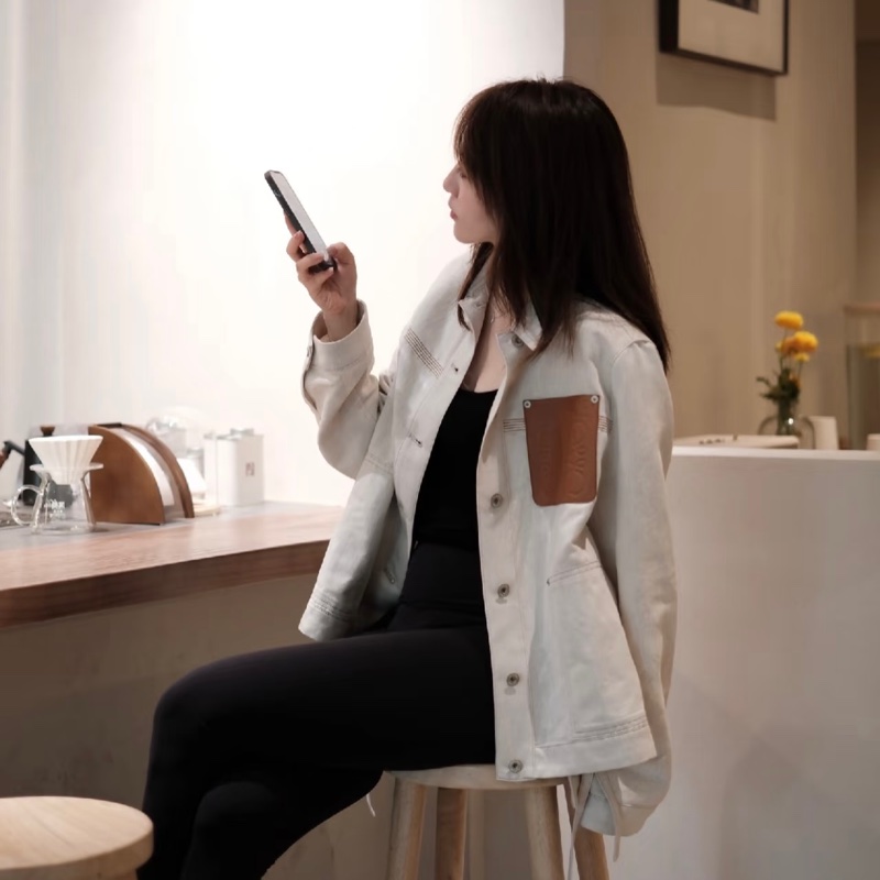 2Loewe 女款 麻棉 外套 36 38碼 OS版型-3