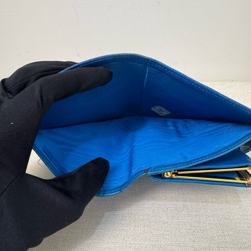 Chanel 深藍 魚子醬短夾-3