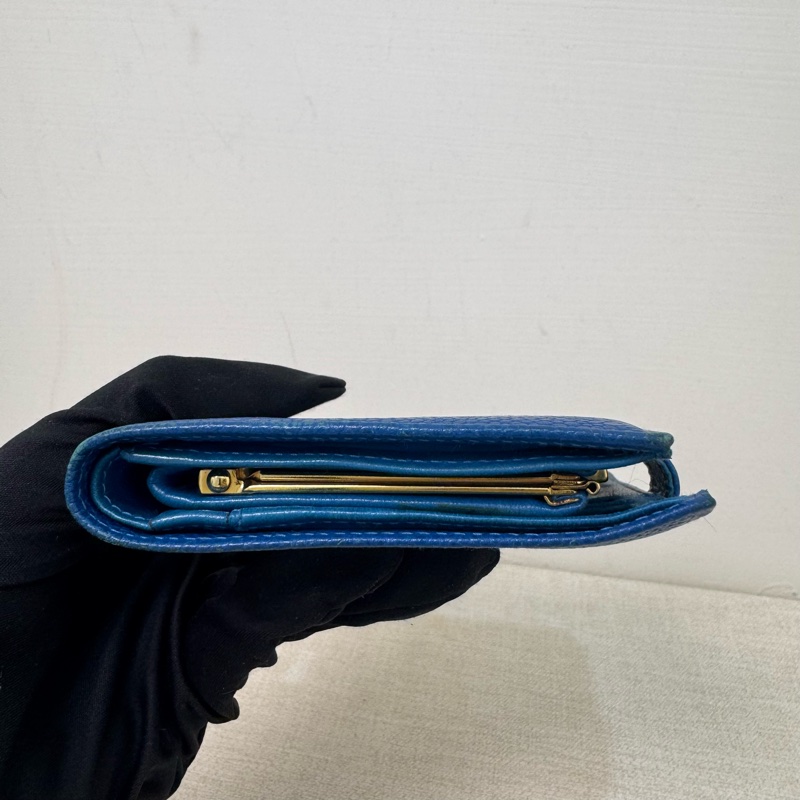 Chanel 深藍 魚子醬短夾-8