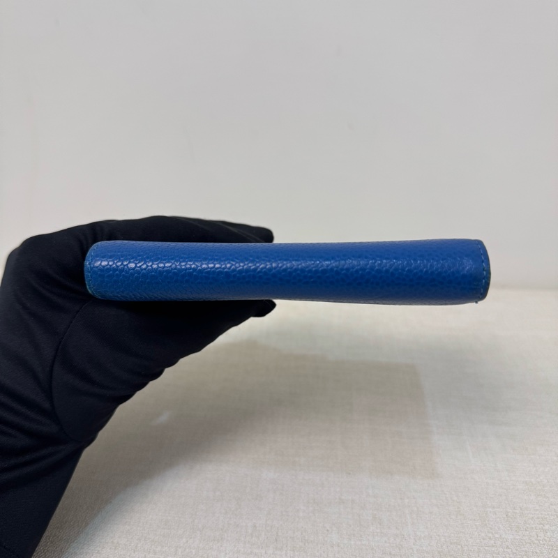 Chanel 深藍 魚子醬短夾-13