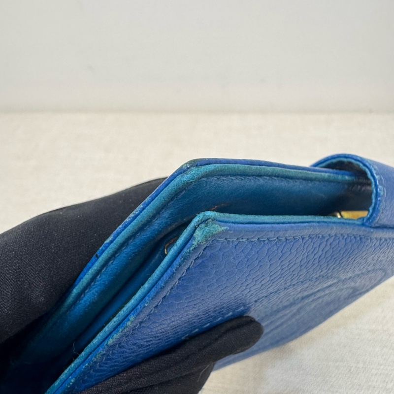 Chanel 深藍 魚子醬短夾-20