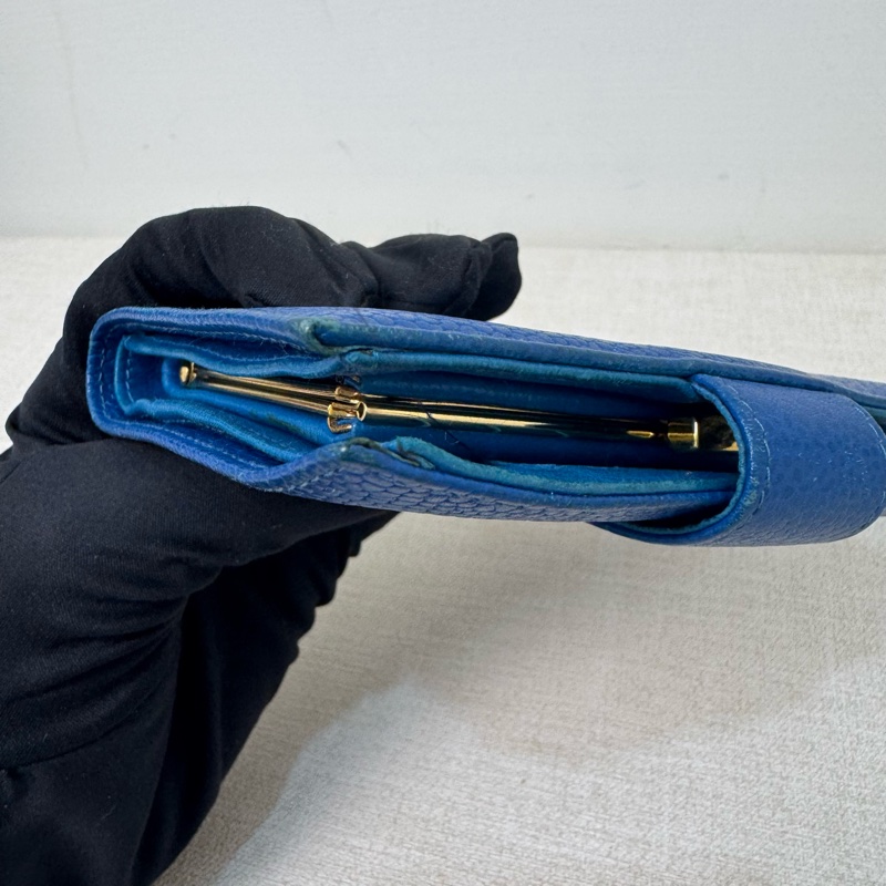 Chanel 深藍 魚子醬短夾-22