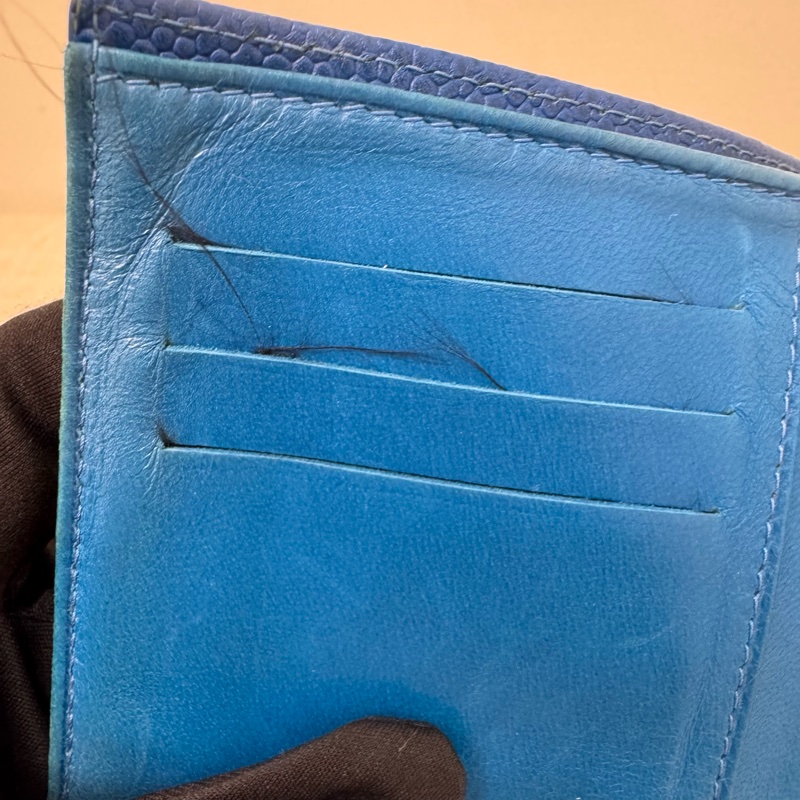 Chanel 深藍 魚子醬短夾-26