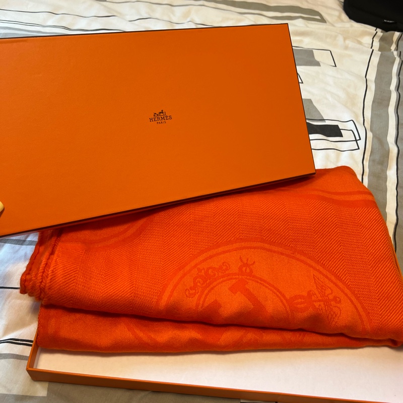 Hermes New Libris Stole  大頸巾 cashmere 85%+silk 15%-2