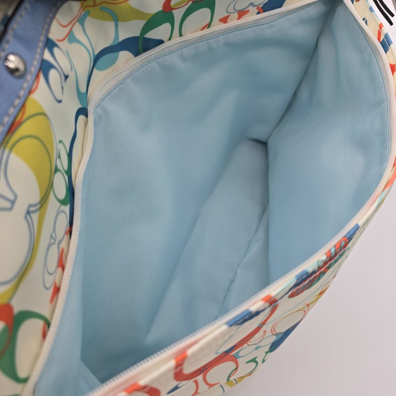 COACH 繽紛夏日 春夏款 經典 CC LOGO 單肩包 斜背包 托特包 （多功能爸媽包 附尿布墊+長背帶）-3