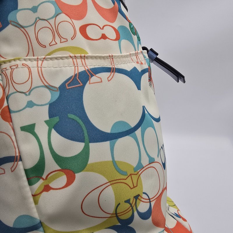 COACH 繽紛夏日 春夏款 經典 CC LOGO 單肩包 斜背包 托特包 （多功能爸媽包 附尿布墊+長背帶）-6