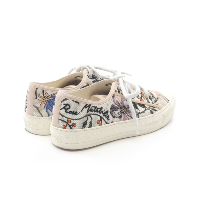 Christian Dior WALK'N'DIOR 運動鞋 DC0222 帆布 白色 多色女款 #39-1