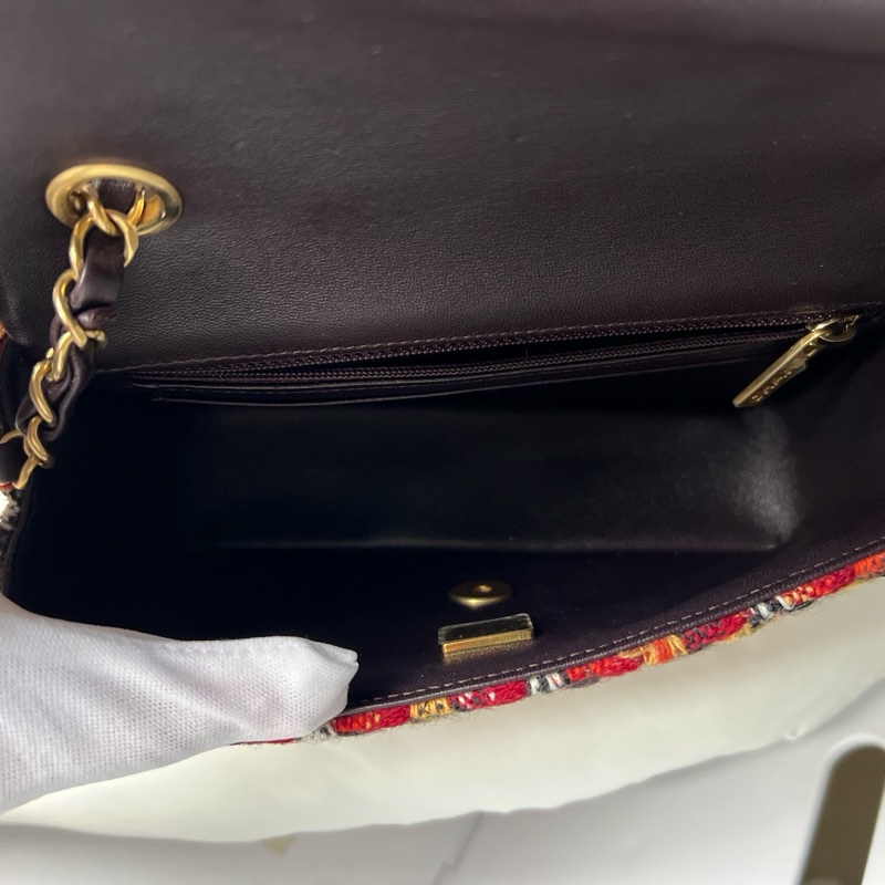 Chanel CF20 毛尼編織包(內裡是小羊皮)-3