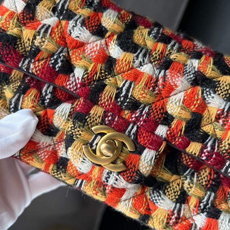 Chanel CF20 毛尼編織包(內裡是小羊皮)-6