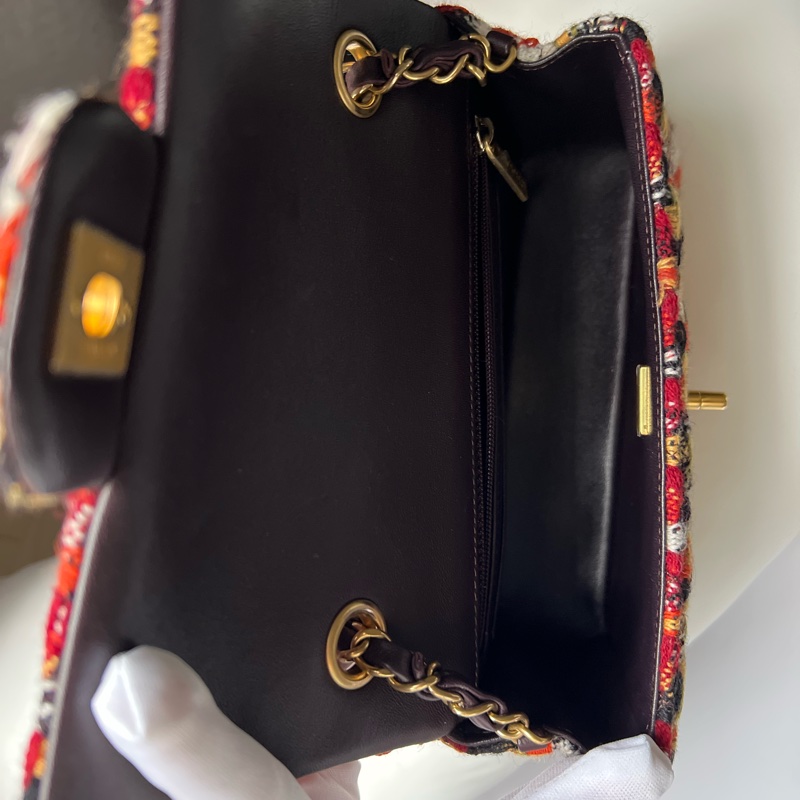 Chanel CF20 毛尼編織包(內裡是小羊皮)-17