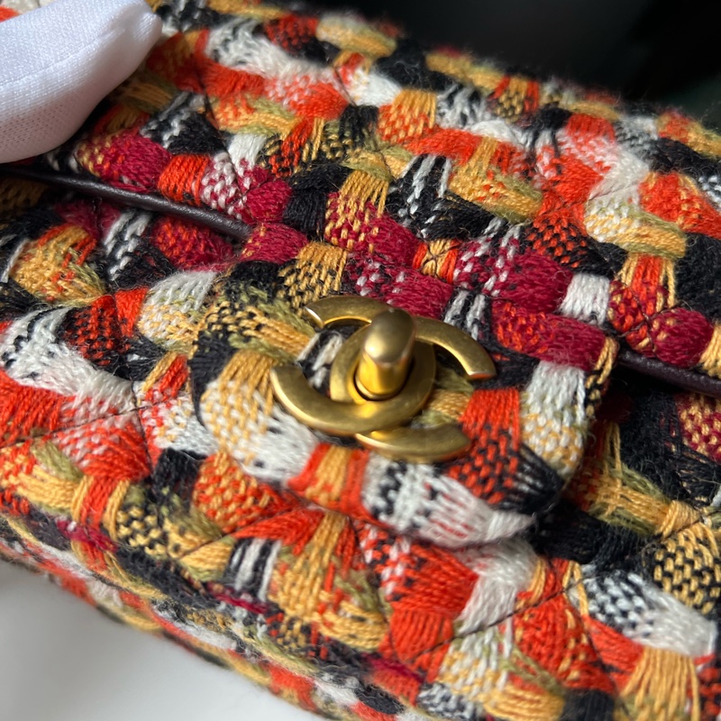 Chanel CF20 毛尼編織包(內裡是小羊皮)-20