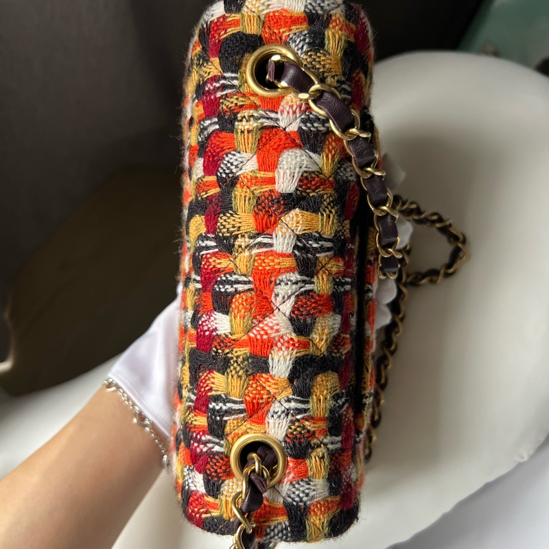 Chanel CF20 毛尼編織包(內裡是小羊皮)-22