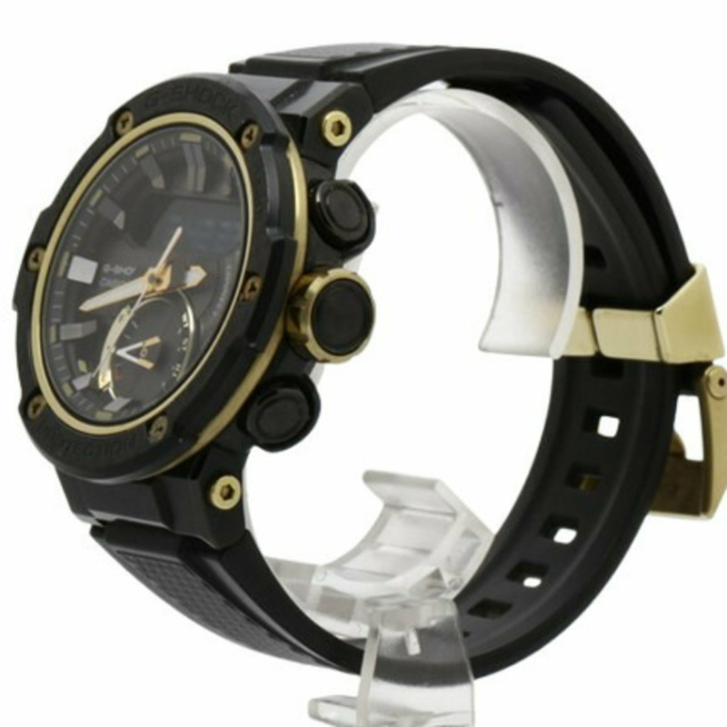 CASIO G-SHOCK G-STEEL GST-B200X-1A9JF 男士手錶，黑色碳纖維，不銹鋼，樹脂，藍牙，太陽能，類比數字-1