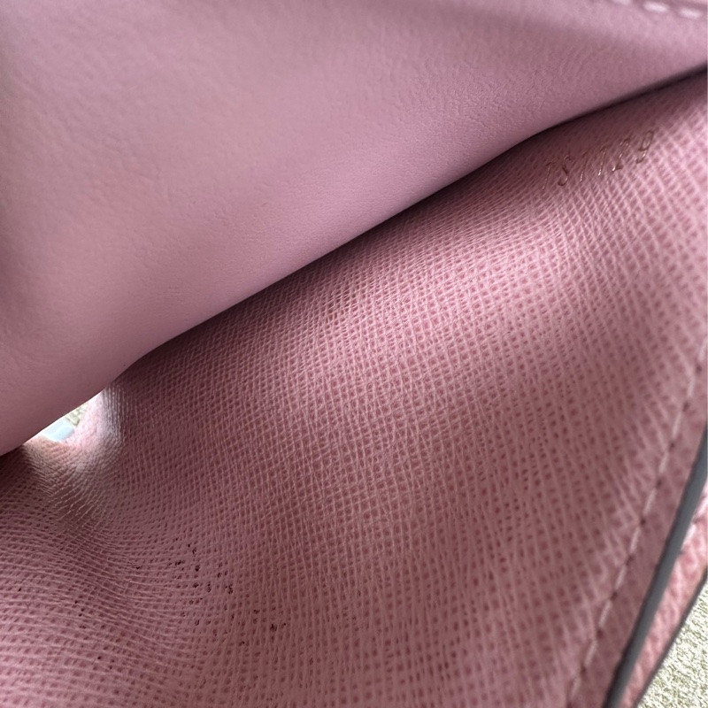 LV ZOE ROUGE ROSE 粉紅拼色三摺小銀包-22
