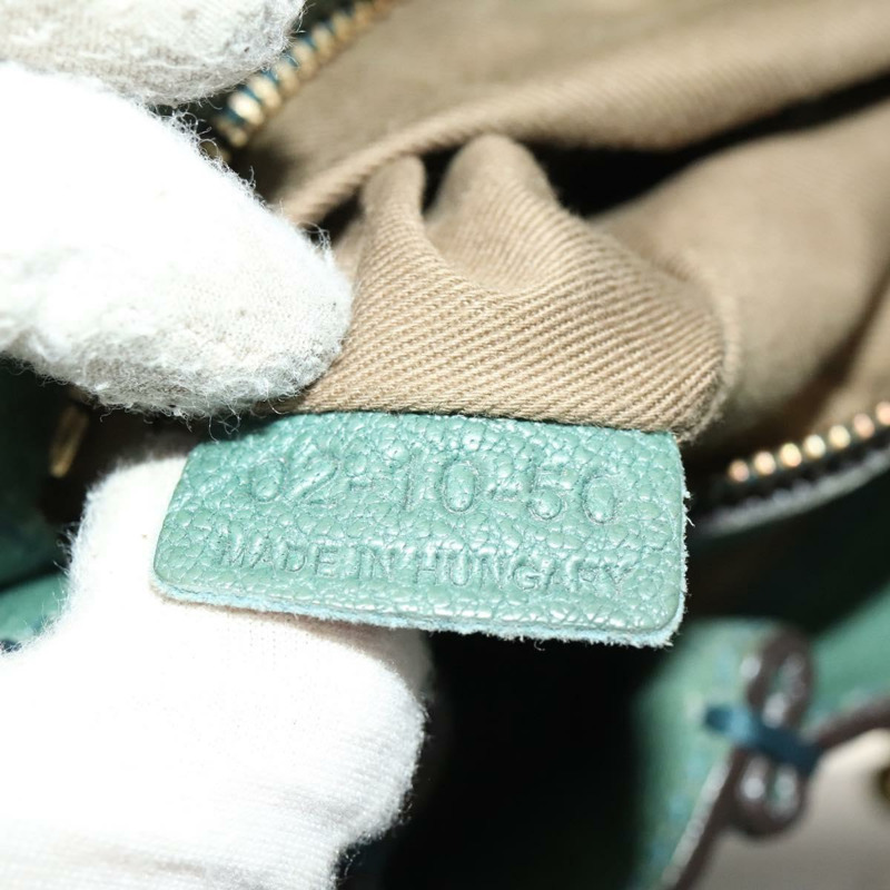 【日本直送】Chloe Elsie 手提包 皮革 兩用 綠色金色 正品 BA1842-11