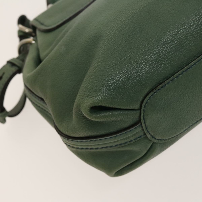 【日本直送】Chloe Elsie 手提包 皮革 兩用 綠色金色 正品 BA1842-17