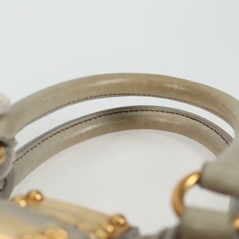 【日本直送】Miu Miu Matelasse 手提包 皮革 2way 灰金 正品 130896V-7