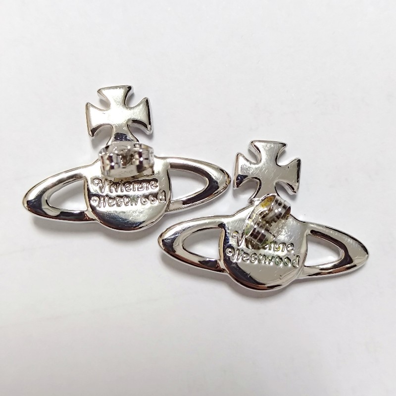 Vivienne Westwood 鉚釘耳環 銀色-5