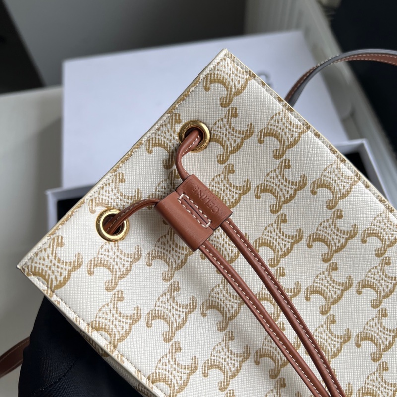 Celine 白色 水桶包 超能裝的小包包 實用主義愛慘❤️全套配件-2