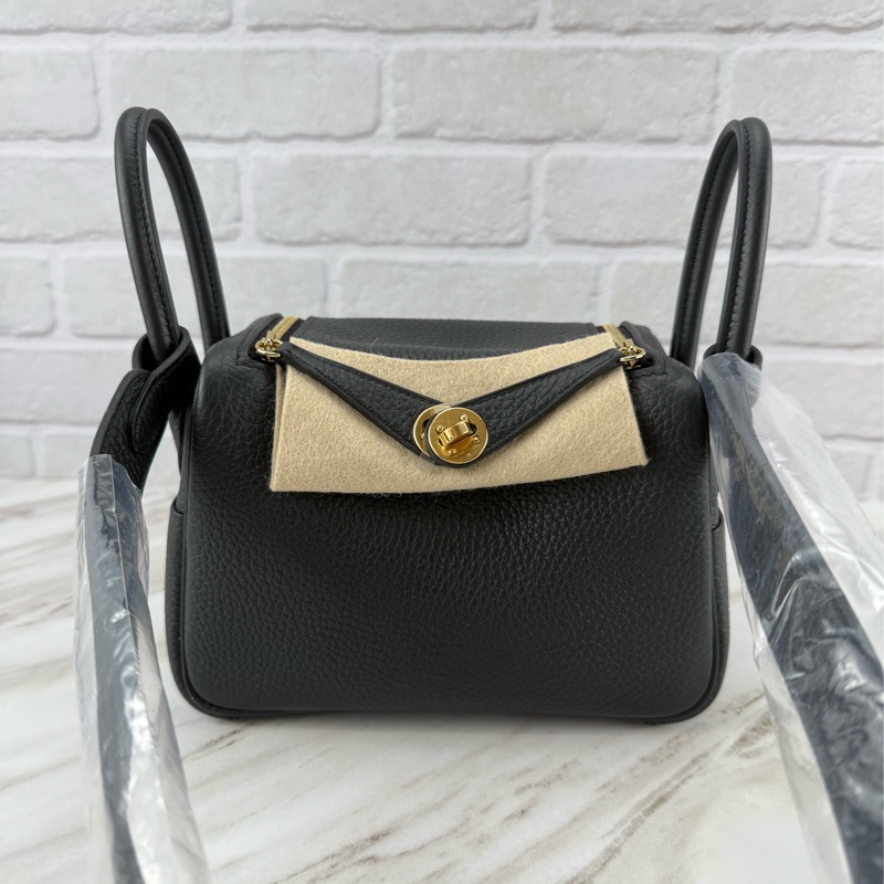 mini Lindy 二代  新款短背帶 Noir黑色金釦-0