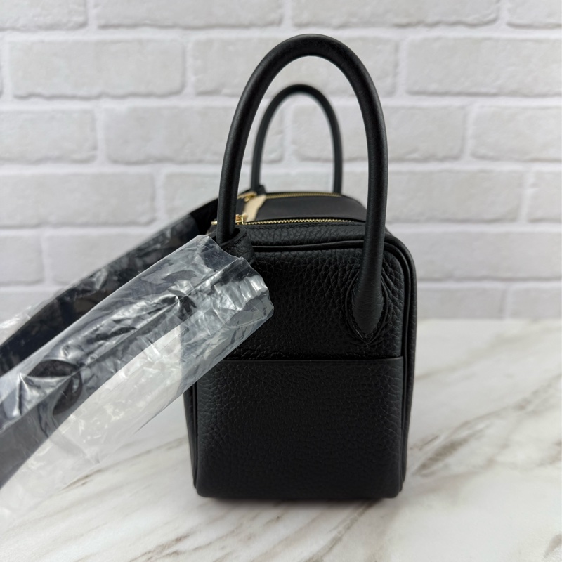 mini Lindy 二代  新款短背帶 Noir黑色金釦-11