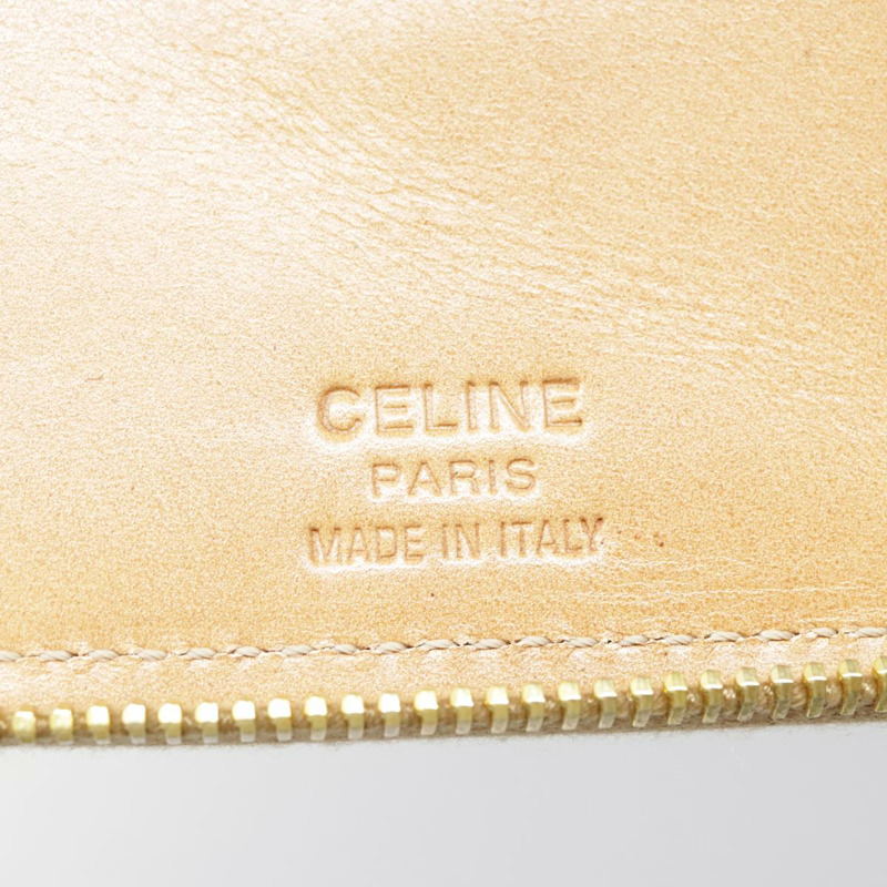 【日本直送】CELINE Macadam 帆布手拿包 PVC 皮革棕金色正品 90268-20