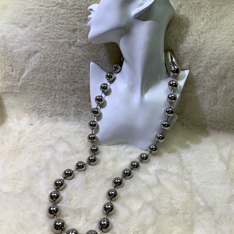 Balenciaga 巴黎世家 銀色 金屬頸鏈 XB563-0