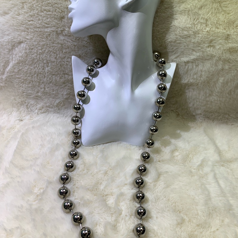 Balenciaga 巴黎世家 銀色 金屬頸鏈 XB563-1