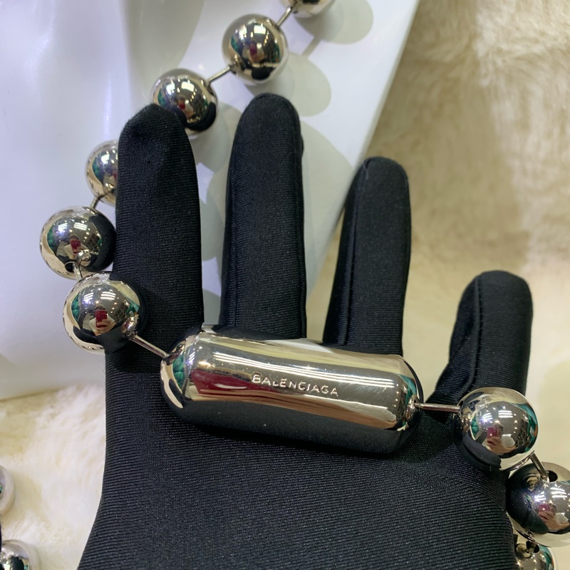 Balenciaga 巴黎世家 銀色 金屬頸鏈 XB563-3