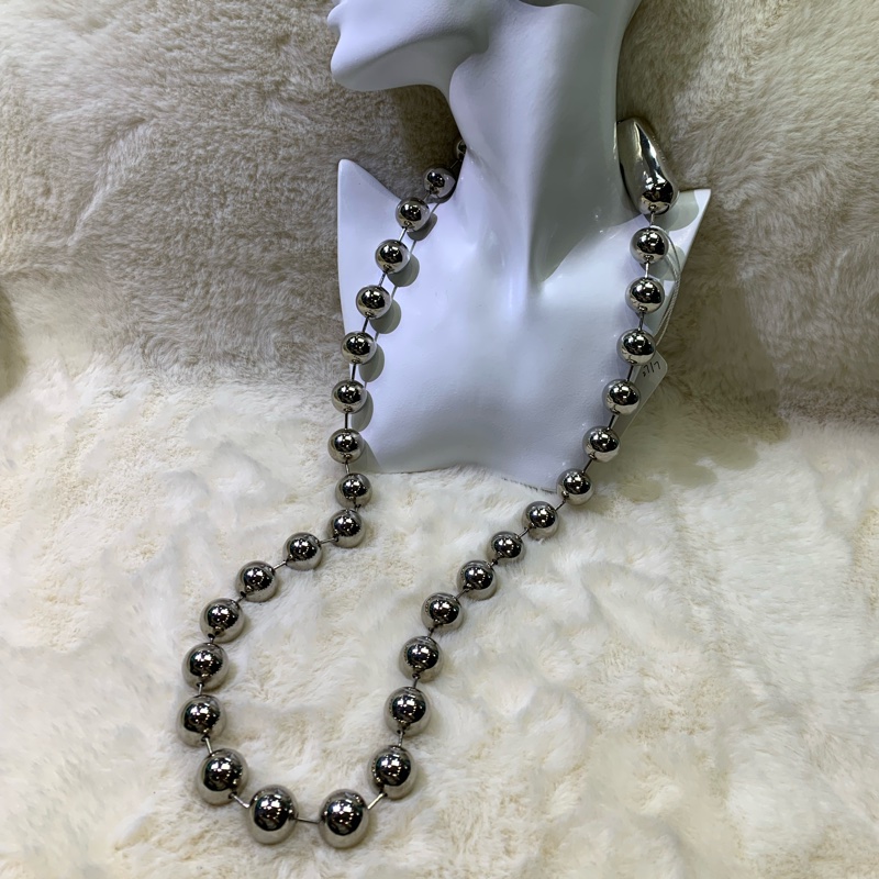 Balenciaga 巴黎世家 銀色 金屬頸鏈 XB563-7