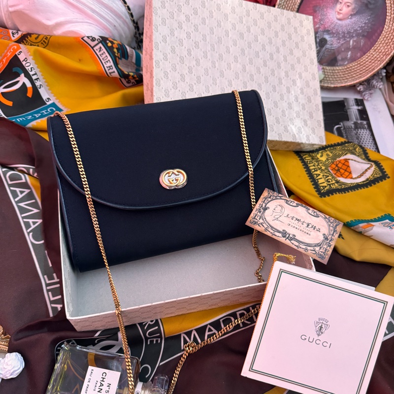 Gucci 信封包/斜背鏈條包/王吉娜古董精品-0