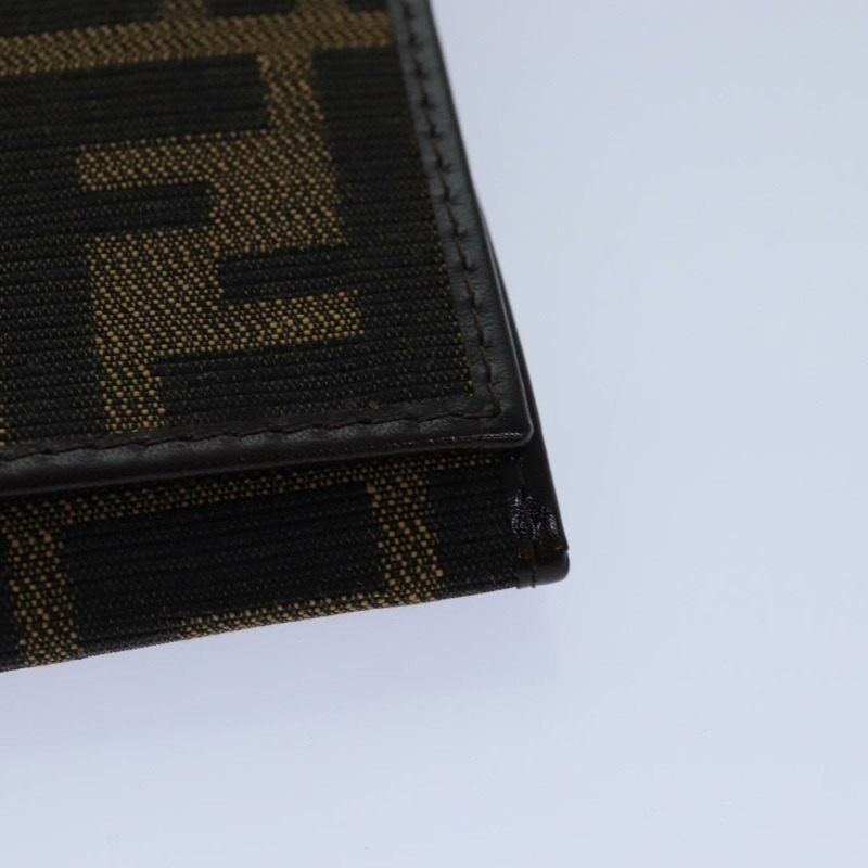 【日本直送】FENDI Zucca帆布長版皮夾 黑色 棕色 銀色 正品 am6788-13