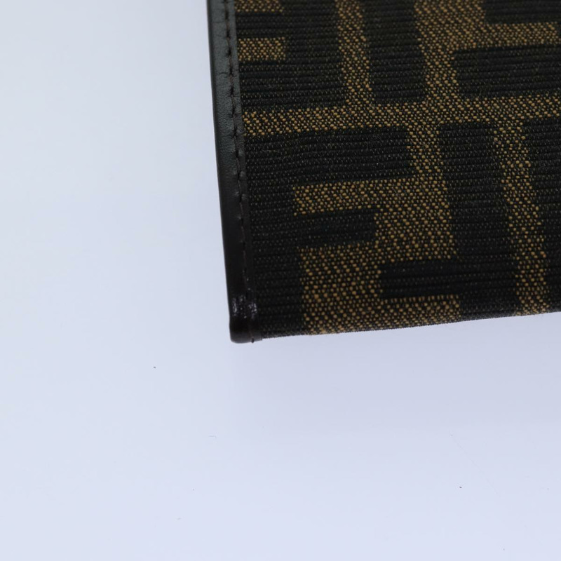 【日本直送】FENDI Zucca帆布長版皮夾 黑色 棕色 銀色 正品 am6788-14