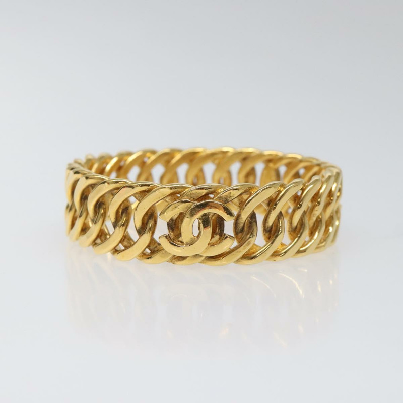 【日本直送】香奈兒 COCO 手鐲，金屬金 CC 標誌，正品 am7652-1