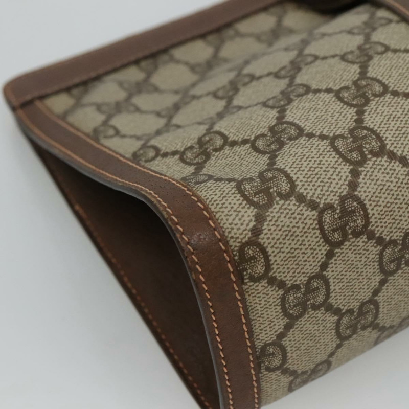 【日本直送】GUCCI GG Supreme Web Sherry Line 手拿包 PVC 米色 紅色 156 01 033 正品 MY044-13