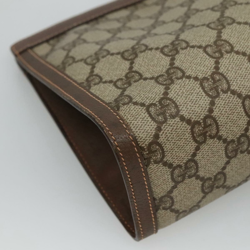 【日本直送】GUCCI GG Supreme Web Sherry Line 手拿包 PVC 米色 紅色 156 01 033 正品 MY044-15