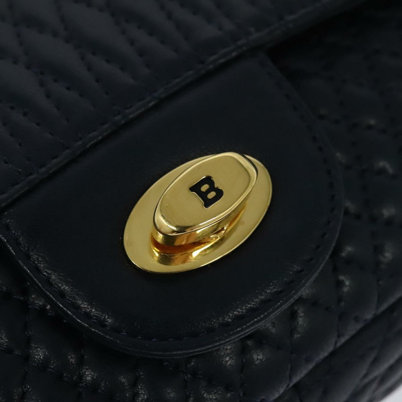 【日本直送】BALLY 鏈條單肩包 皮革 海軍藍 金色 正品 BD1354-16