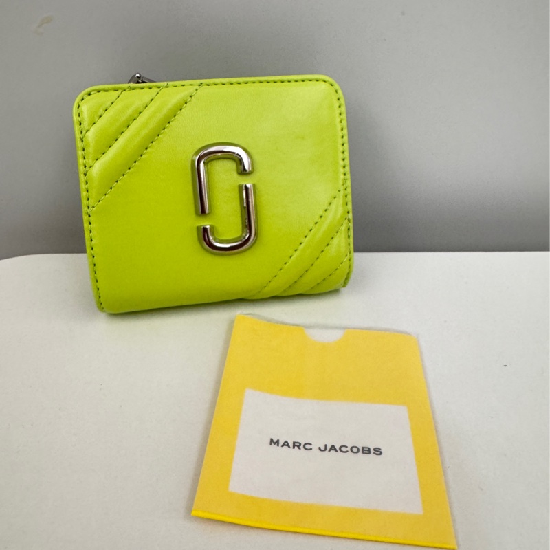 Marc Jacobs 青蘋果綠短夾|全新未使用|附保證卡+原紙卡夾|-0