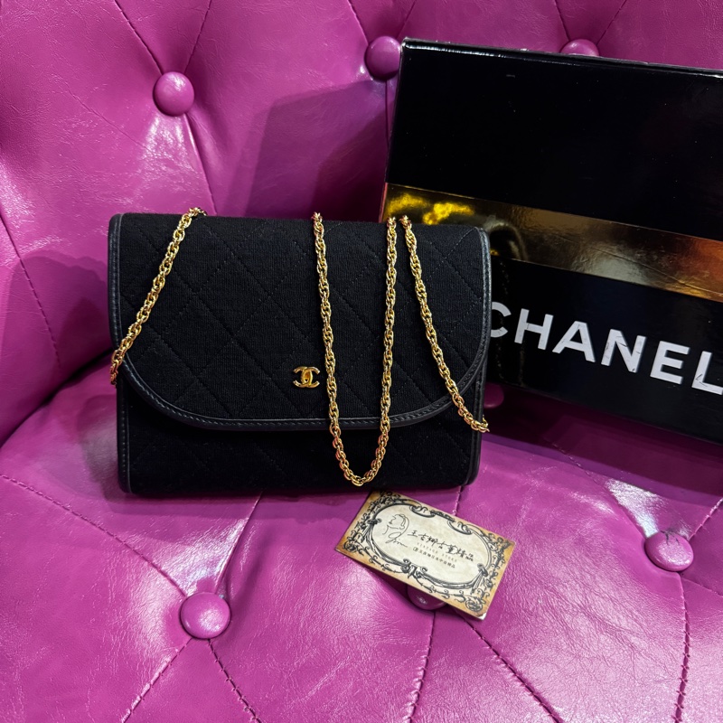 Chanel 金鏈斜背包/肩背包/王吉娜古董精品-2