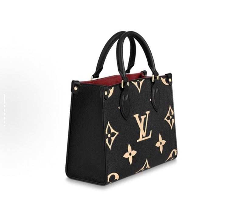LV Onthego 牛皮壓紋老花 托特包 小號-3