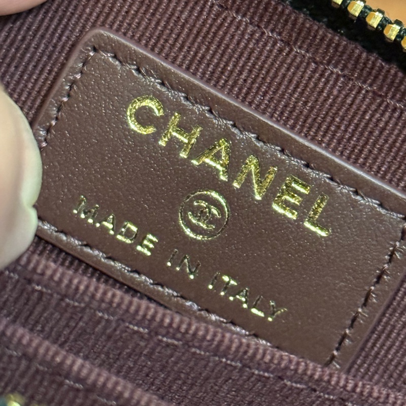 Chanel荔枝皮黑金ㄇ字夾-44
