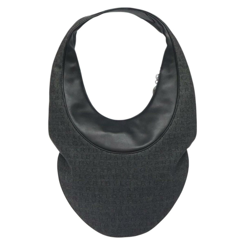 【日本直送】寶格麗 Logo Mania 單肩包 帆布 皮革 黑色 銀色 正品 130143-1