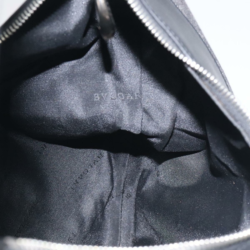 【日本直送】寶格麗 Logo Mania 單肩包 帆布 皮革 黑色 銀色 正品 130143-17