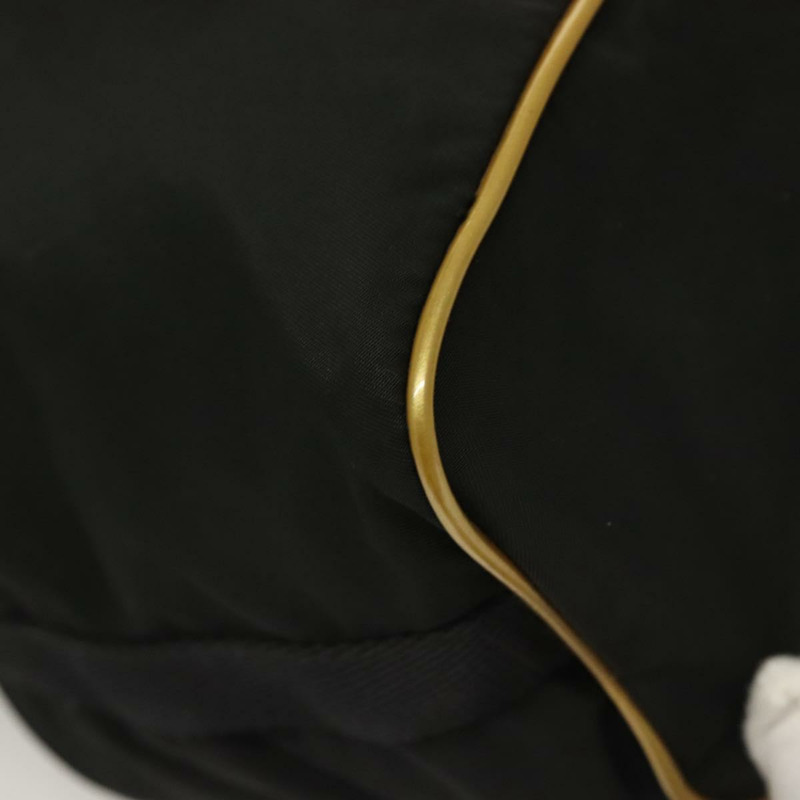 【日本直送】PRADA 手提包 尼龍 黑金色 正品 132686V-17