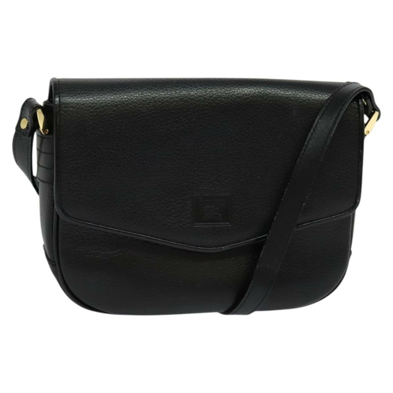 【日本直送】Burberry 皮革肩背包 黑色金色 正品 ep9691-0