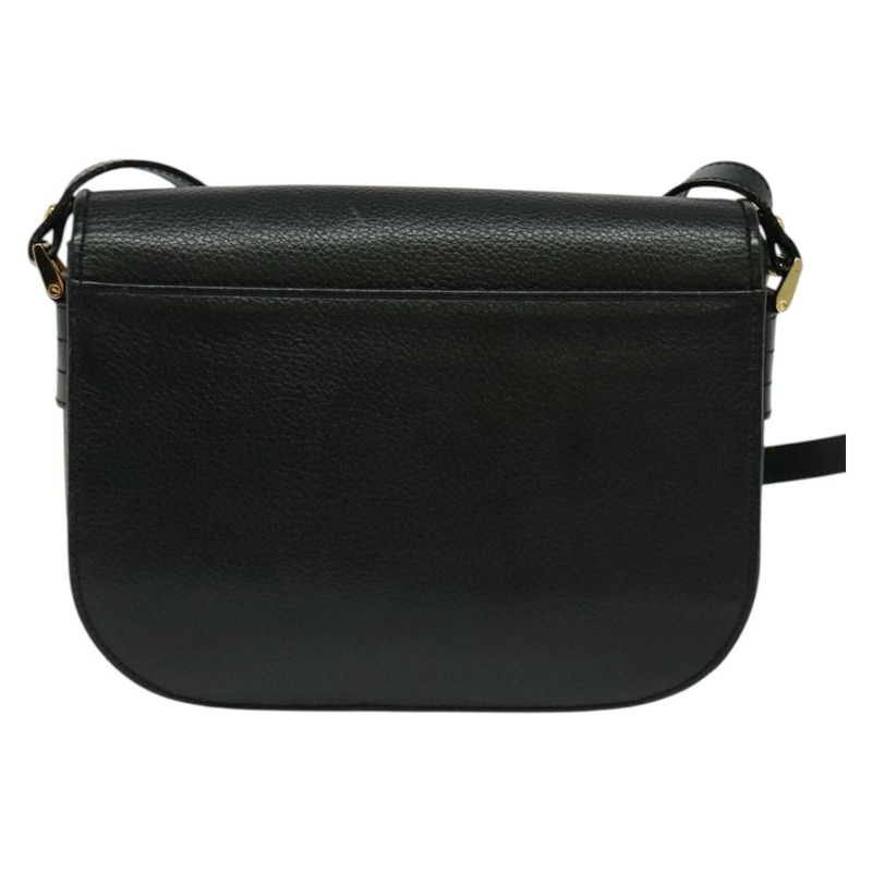 【日本直送】Burberry 皮革肩背包 黑色金色 正品 ep9691-1