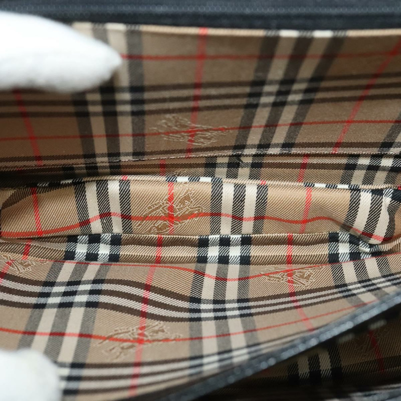 【日本直送】Burberry 皮革肩背包 黑色金色 正品 ep9691-10