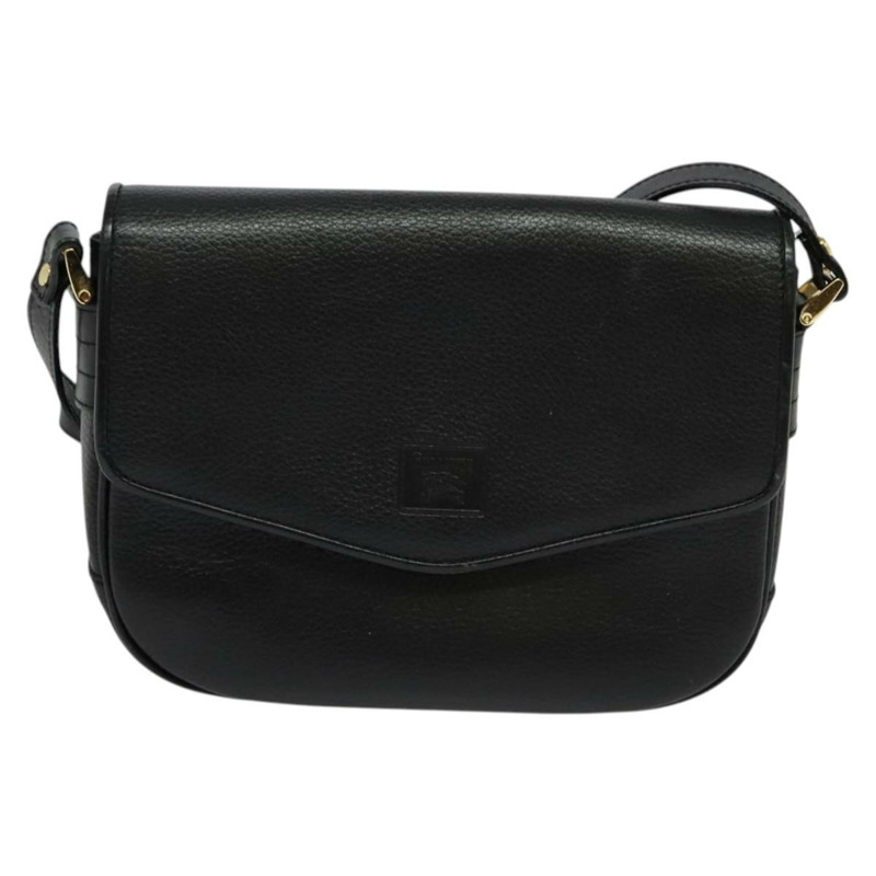 【日本直送】Burberry 皮革肩背包 黑色金色 正品 ep9691-12